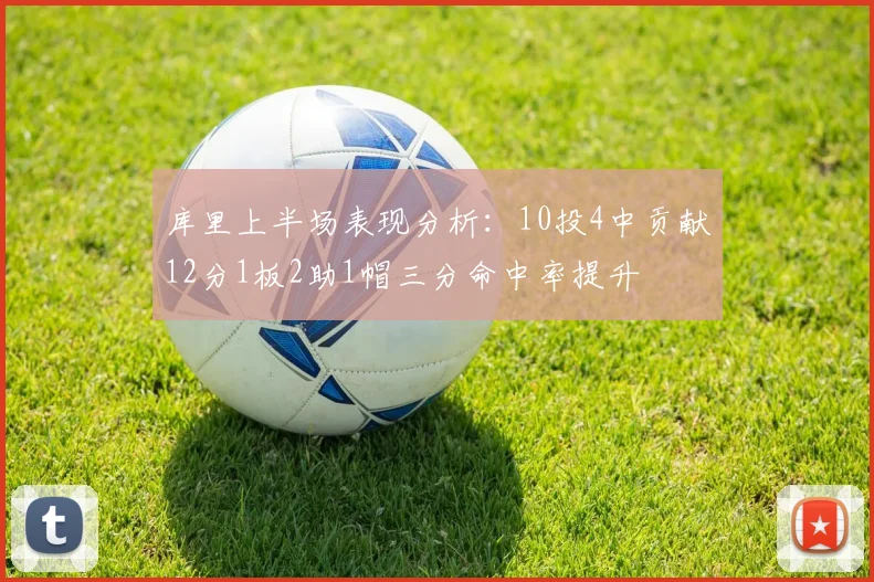 库里上半场表现分析：10投4中贡献12分1板2助1帽三分命中率提升